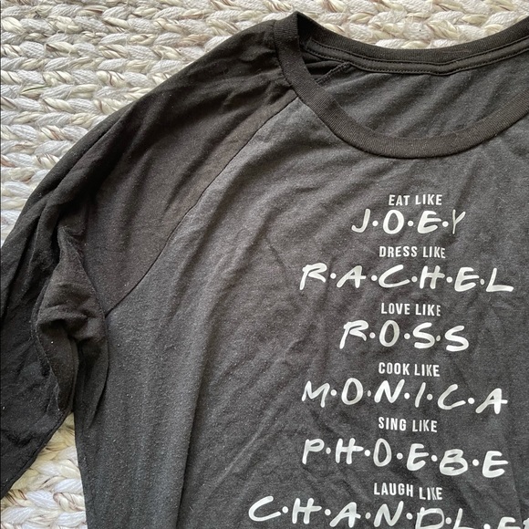 Friends Ringer Baseball Three Quarter Sleeve Tee - Picture 3 of 3